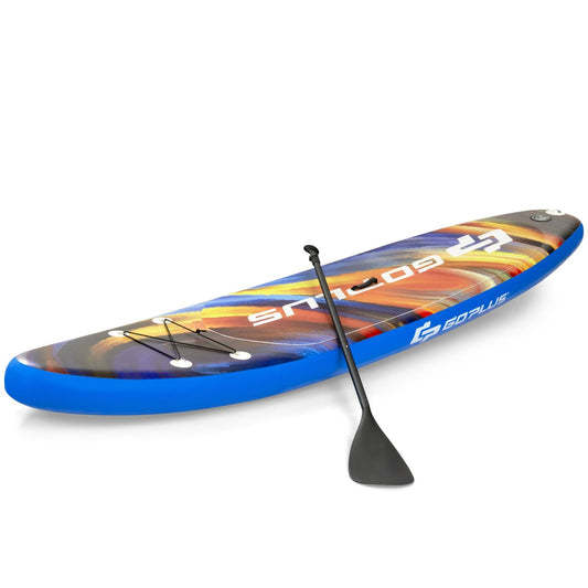 Paddle Gonflable 320X76X15Cm/335X76X15Cm En PVC Avec Pagaie Alliage Aluminium Réglable Aileron Amovible Pompe Manuel 120KG MAX Bleu