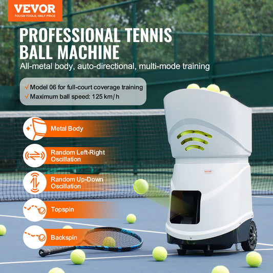 VEVOR Machine À Balle De Tennis Lanceur De Balle Portable Automatique 150 Balles